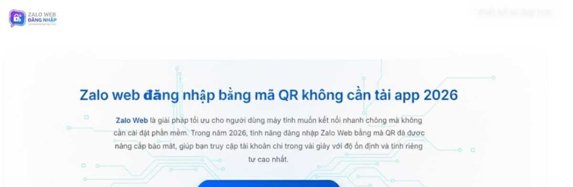 Zalo Web Đăng Nhập Cover Image