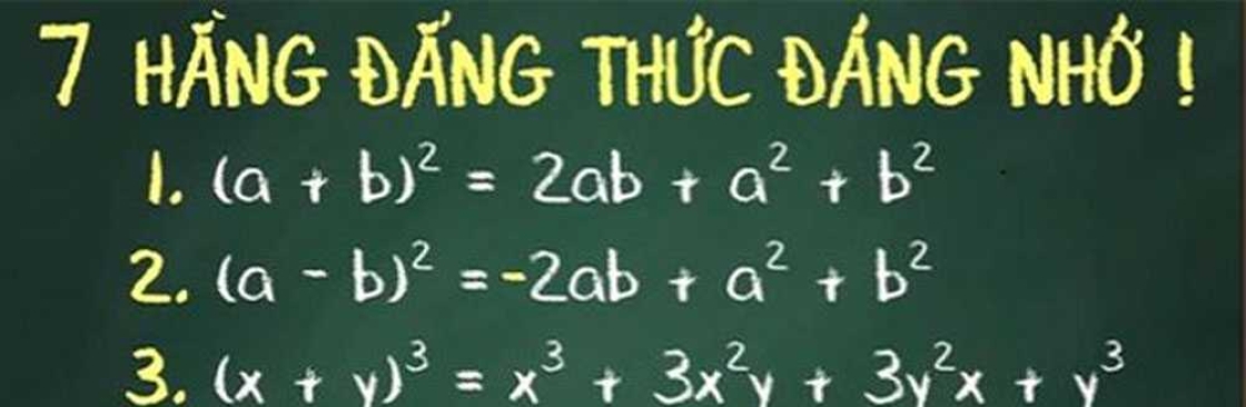 7 Hằng Đẳng Thức Đáng Nhớ Cover Image