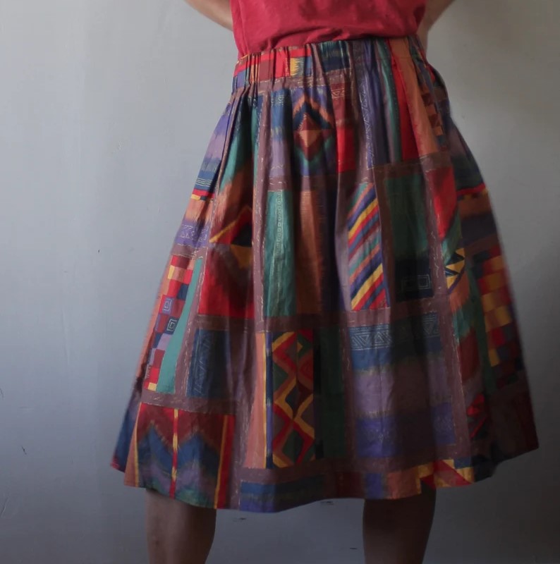 Ribbon Skirt: Chic skirt adorned with ribbons.